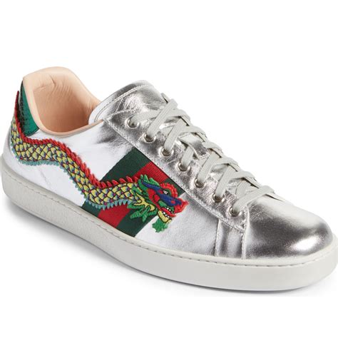 gucci new ace dragon sneaker men|Gucci embroidered sneakers.